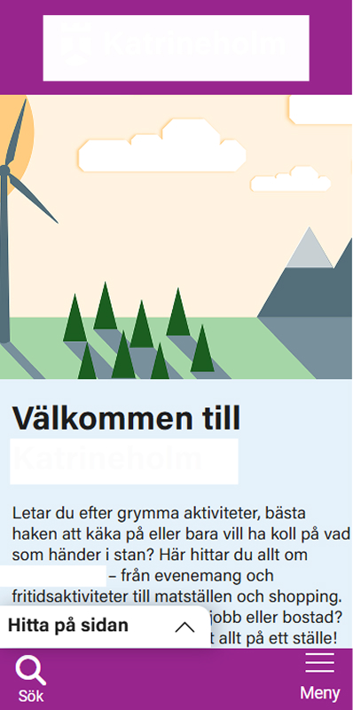 Skärmdump från Barnanpassad webb